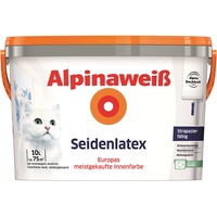 ALPINA FARBEN Wandfarbe Alpinaweiß seidenlatex 559455 10l