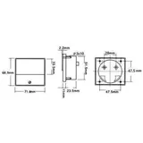VELLEMAN VEL AVM7015 / Drehspul-Messwerk, 15 V, 60x47 mm