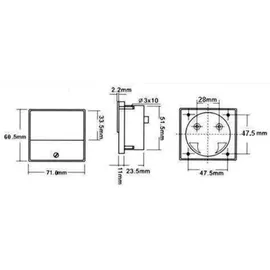 VELLEMAN VEL AVM7015 / Drehspul-Messwerk, 15 V, 60x47 mm