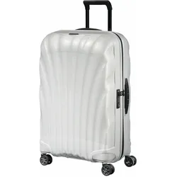 Hartschalen-Trolley SAMSONITE "C-LITE 69", Gr. B/H/T: 46cm x 69cm x 29cm 68 l, weiß (sanftes weiß), Curv, gestreift, modisch, Koffer, Reisekoffer Aufgabegepäck Koffer für Flugreisen TSA-Zahlenschloss
