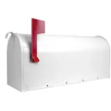 banjado Amerikanischer Briefkasten Weiß 51x22x17cm - US Mailbox / Letterbox Postkasten Stahl / Pulverbeschichtet