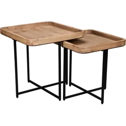 Beistelltisch MIRRORS AND MORE "Jennifer", braun (holzfarbig), Tische
