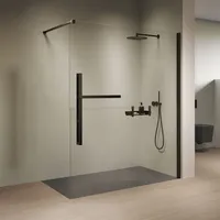 Hüppe Duplo pure Walk-In Viereck Seitenwand 1-teilig, - black