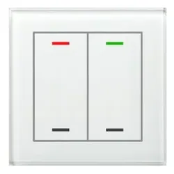 MDT BE-GTL20W.01 KNX Glastaster II Light 2-fach, RGBW, Weiß, Neutral BEGTL20W01