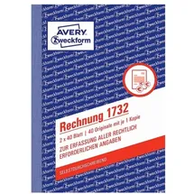 Avery Zweckform Rechnung Formularbuch 1732