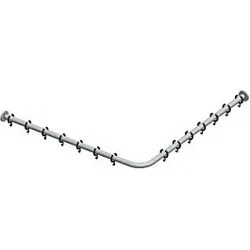 Keuco Brausevorhangstangen Set Plan 14939171200 Eck Dusche 120x120cm, Aluminium silber eloxiert
