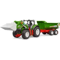 BRUDER - ROADMAX Traktor mit Frontlader und Kippanhänger