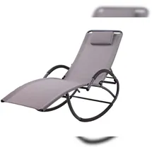 deluke LUCIA Schaukelliege 195 x 65 x 22 cm Grau