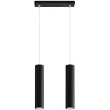 ETC Shop Pendelleuchte 2-flg. 30 cm Zylinder schwarz