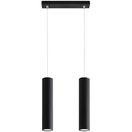 ETC Shop Pendelleuchte 2-flg. 30 cm Zylinder schwarz