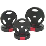 POWER-XTREME 17,5kg-Hantelscheiben-Set | 30/31 mm | Kunststoff | Sand-Beton-Füllung | mit Griffen (2x5kg, 2x2,5kg, 2x1,25kg)