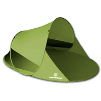 outdoorer Wurf-Strandmuschel Zack II grün – Pop up UV 60 Schutz selbstaufbauend