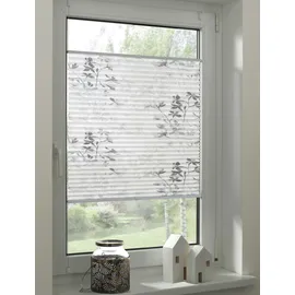 GARDINIA Plissee Bella Blätter 60 x 130 cm weiß