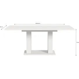 inn.furn Esstisch in weiß ausziehbar 150 - 190 cm Home-X