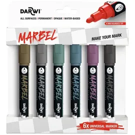 Darwi Universalmarker Set 6 St. 4 mm Metallic-Farben