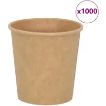 vidaXL Pappbecher 0,1 l Braun 1000 St.