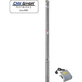 chm GmbH® Brunnenpumpe 2,5 Zoll 550 Watt 8,2 Bar 2700 L/h sandresistent bis zu 5 %