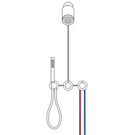 Herzbach MODUL7 Duschsystem T-SP3 mit Thermostat Edelstahl matt gebürstet 70.702721.1.09