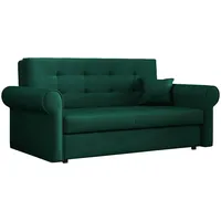 Mirjan24 Schlafsofa Viva Silver III mit Bettkasten, Bettsofa mit abgerundete Armlehnen, 3 Sitzer Polstersofa mit Schlaffunktion, Sofagarnitur inkl. Kissen, Sofa, Wohnlandschaft (Kronos 19)