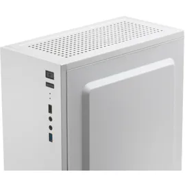 Mars Gaming MC100W, ATX Gaming Gehäuse, 1 FRGB Lüfter, Grilles + Window, Weiß