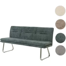 Mendler Sitzbank HWC-H70 Polsterbank Blau/Grün 180 x 40 x 48 cm