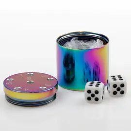 Bestsaller SUPER SIX Reise-Würfelspiel Aluminium Rainbow Splash