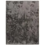 TT Home Wohnzimmer Hochflor Teppich Langflor Soft Kaninchenfell Fell Imitat Weich, Farbe: Anthrazit, Größe:80x150 cm