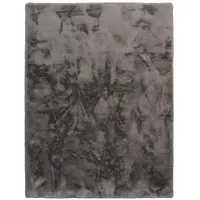 TT Home Wohnzimmer Hochflor Teppich Langflor Soft Kaninchenfell Fell Imitat Weich, Farbe: Anthrazit, Größe:80x150 cm