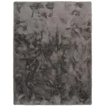 TT Home Wohnzimmer Hochflor Teppich Langflor Soft Kaninchenfell Fell Imitat Weich, Farbe: Anthrazit, Größe:80x150 cm