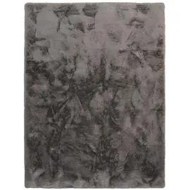 TT Home Wohnzimmer Hochflor Teppich Langflor Soft Kaninchenfell Fell Imitat Weich, Farbe: Anthrazit, Größe:80x150 cm