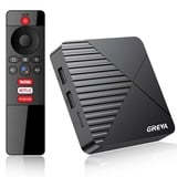 GREVA Android 13.0 TV Box, Android Box 2GB RAM 16GB ROM RK3528mini Quad-Core 64bit Cortex-A53 chip, 8K UHD-Auflösung 2.4GHz/5.8GHz WiFi6 10/100M LAN Enternet Bluetooth 5.0 Smart TV Box