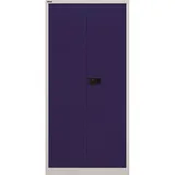 Bisley Aktenschrank Universal Flügeltürenschrank in Lichtgrau/Oxfordblau - Maße: H 196 x B 91 x T 40 cm blau|grau