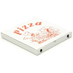 KK Verpackungen 200 Pizzakartons 290 x 290 x 30 mm Pizzaschachteln Motiv Verpackungen weiß