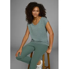 H.I.S. Funktionsshirt in schwarz, petrol-geringelt | Gr.: 44/46,