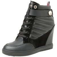 Tommy Hilfiger Damen Wedge Boot FW0FW06752 Cupsole Sneaker, Schwarz (Black), 40 EU