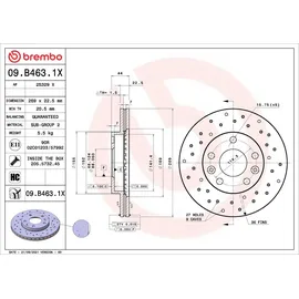Brembo Bremsscheibe BREMBO 09.B463.1X