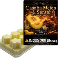 WonderWax Duftwachs Wax Melts für Duftlampe, 6 Sterne Duftmelt Wachsmelt Sojawachs Duftwachs Würfel für Raumdüfte, Wachs Duftöl Winter Indoor Schmelzen für Aromalampe Casaba Melon & Santal