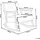 Beliani Schaukelsessel LEKNES Bouclé 70 x 80 x 90 cm Cremeweiß
