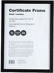 Viking Certificate Frame DIN A4 Bilderrahmen Schwarz Holz 3904299 21 (B) x 29,7 (H) cm