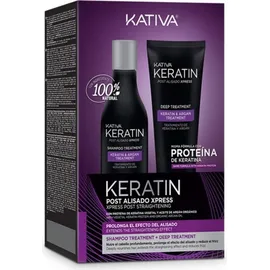 Kativa Keratin Post Alisado Express 250 ml + Deep Treatment 200 ml Geschenkset