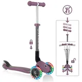 authentic sports & toys Dreiradscooter 432-303-MYT GLOBBER PRIMO FOLDABLE LIGHTS plum, mit