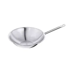 Contacto Wok Edelstahl mehrschichtig, flacher Boden