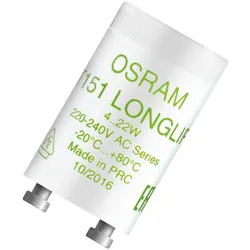 25St. Osram ST 151 LONGLIFE/220- Starter für Leuchtstofflampen Reihenschaltung 4...