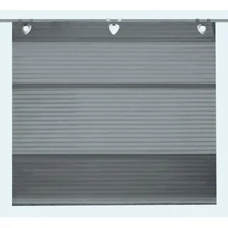 Clever-Kauf-24 Raffrollo Magnetrollo Jacob grau, mit Ösen, halbtransparent grau 45 cm x 130 cm