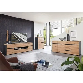 VOLEO Kommode DETROIT 80 x 107 x 38 cm Grau