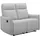 dorel home 2-Sitzer DOREL HOME "Lugo, Kinosofa mit Reclinerfunktion in Kunstleder und Webstoff", grau (hellgrau), B:126cm H:102cm T:86cm, Sofas, mit manueller Relaxfunktion in beiden Sitzen