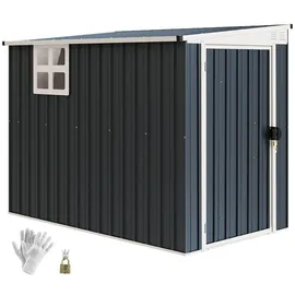 Outsunny Gerätehaus 2,28 x 2,31 m Dunkelgrau