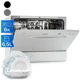 Klarstein Havasia UV 6 Tischgeschirrspüler (freistehend, 550 mm breit, Silber)