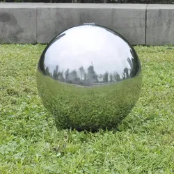 vidaXL Garten-Springbrunnen Sphäre mit LEDs Edelstahl 30 cm