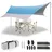 Forceatt Ultraleichte Zeltplane 3,7 * 4,3 m mit 6